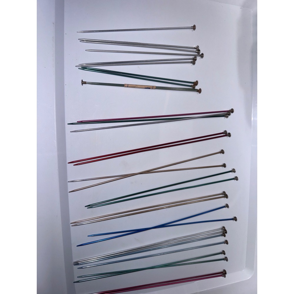 Vintage Boye Aluminum Knitting Needle Lot Size 1 Colors USA Made Crafting